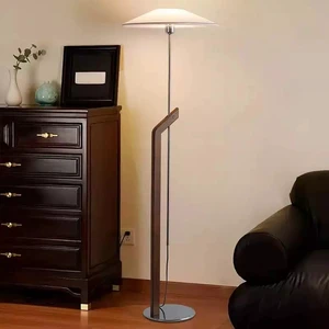 Nordic Modern LED Floor Lamp with Fabric Shade for Home Hotel Villa Luxury Decoration
