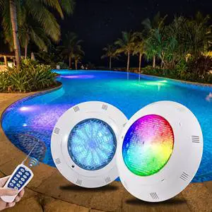 JIANHANG High Brightness Multi-color ABS LED Swimming Pool Light IP68 Waterproof Portable & Lightweight 12W/18W/24W/35W Options
