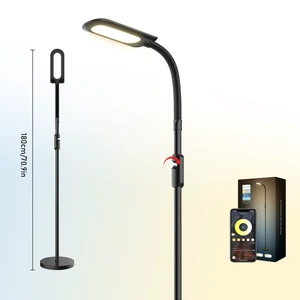 Led Light Floor Lamp Decoration Smart Home Light Sofa Two-color Floor Lamp for Reading Room Warm Light for Home