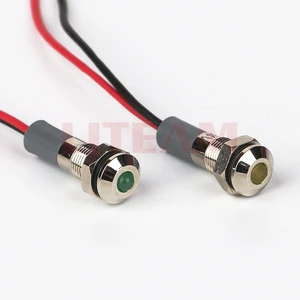 10mm Metal Equipment Indicator Lights 6 Colors Led Pilot Lamps With 12v 24v 48v Metal Equipment Indicator Lights