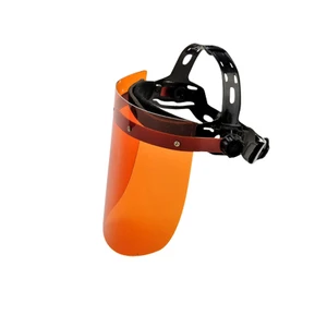 Factory Customized Anti Splash Resistant Chemical Orange Adjustable Full Face Shield