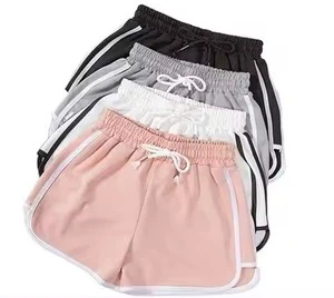 I-0246 Candy Color Plus Size Sport Shorts Lady Elastic Waist Home Wear Shorts Women Summer Casual Shorts