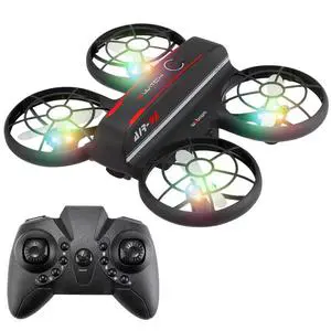 RC Mini Drones Intelligent Obstacle Avoidance Remote Control Four Axis Helicopter Toy with 3D Flip & LED Lights Plastic B1