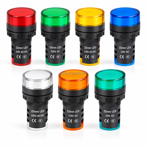 High Quality Multi-Color LED Indicator Light 22mm Red Green Yellow Blue White for Power Distribution Panel