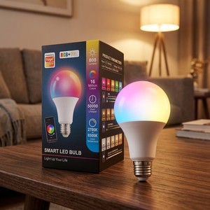 Fxpot Smart Led Light High Quality Factory Price RGB Dimmable Color E26/E27/B22 For AC110V 9W Bulb Alexa CE Certified