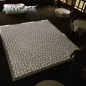 Wedding Wireless White Black Star Light Dance Floor Led Twinkling Dance Floor for Event