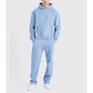 Oversized Flared Tracksuit Casual Comfortable Cotton Blend Sweatshirt and Pants Set Perfect for Everyday Lounge