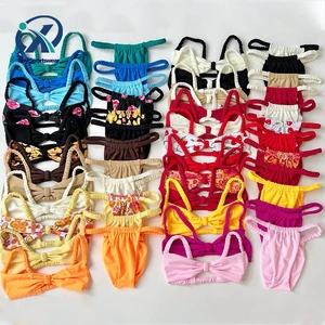 Custom High Quality Printed Bikini Set Women Two Piece Eco Friendly Fabric Bathing Suits Swimwear Front Logo High Waist