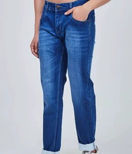 Best Selling Men's Casual Solid Breathable Skinny Jeans Regular Fit with Mid Waist Softener Wholesale in Low Price