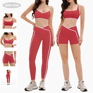Women 2 Piece Yoga Set Plus Size Breathable Nylon Spandex