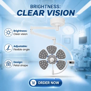 LTSL30A High Quality Surgical Lights Operating Medical Instruments Mobile LED Petal 5 Shadowless Surgery Lamp