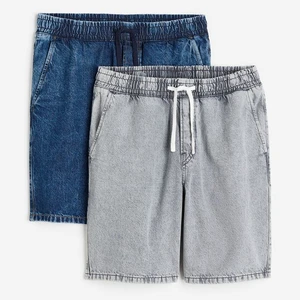 Customized Men's Casual Loose Knitted Denim Shorts Mid Waist-Wholesale