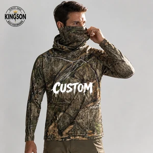 Custom High Quality 100% Polyester Fishing Shirts UPF50+ Quick Dry Breathable Long Sleeve UV Sun Protection Hunting Hoodie Shirt