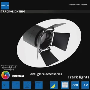 OUGE Stage Light LED Track Light Iron Anti-Glare Accessories Four-Leaf Light Blocking Sheet with Agi32 Layout