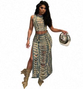 2025 Women's Slim Fit Solid Color Casual Denim Suit for Night Club Parties Short Tops Tassel One Set Popular Party Wear