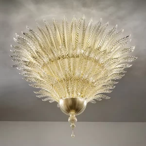 Modern Decorative Living Room Hotel Lobby Luxury Hand Blown Glass Led Chandelier Pendant Light