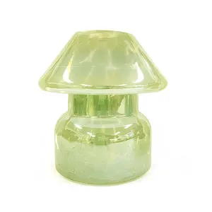 Hand-Poured Glass Mushroom Lamp Candle Holders Lantern Jar Heat Resistant Waterproof Reusable For Home Decor For Valentine's Day