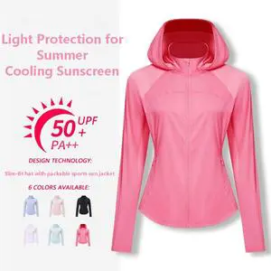 Customizable Sun Protection Quick-drying Upf 50+ Anti-uv Shirt Long Sleeve Thumb Hole Yoga Jacket With Hood