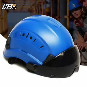 HBC Safety Helmet With Goggles Visor Industrial Construction ABS CE Hard Hat For Outdoor Climbing Hiking Abs Safety Helmet