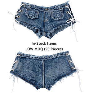 Low Rise Denim Shorts Women Sexy Mini Hot Pants Summer Casual Slim Fit Cut Off Jean Shorts Streetwear Nightclub Wear