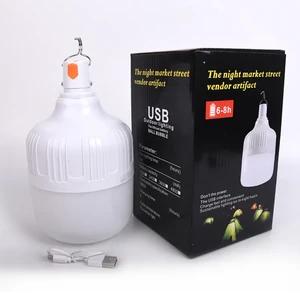 High Quality Smart Usb Dc Charging Rechargeable Emergency 18w Camping Light Rechargeable Light Bulb