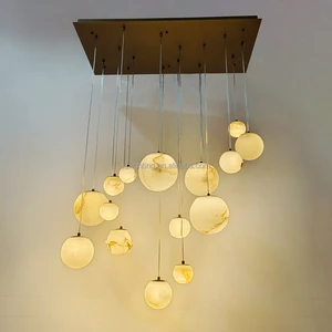 New Modern High-grade Villa Hotel Decorative Glass Staircase Chandelier Hanging Lamp