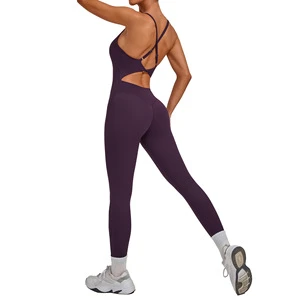 High Quality Women Sport Jumpsuit Waist and Hip Lifting Sports Yoga Tight Jumpsuit