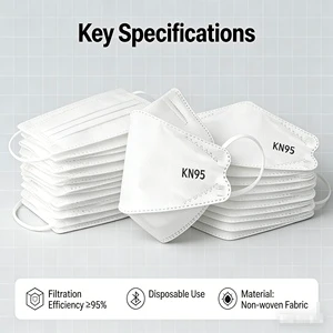 Wholesale High Filtration Disposable KN95 KF94 Face Mask 4-Ply Protective Respirator for Dust PM2.5 and Air Pollution Face Masks