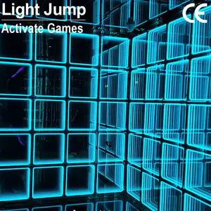 Interactive Magnetic LED Dance Floor with Selfie Panels Active Game Features Mirror Screen Steel 500x500 for Weddings/Parties