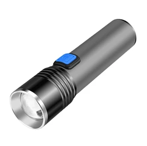 UV Flashlight Lamp Outdoor Hot Sale USB Rechargeable 395nm LED Mini Retractable Zoomable Flashing Alarm Flashlight