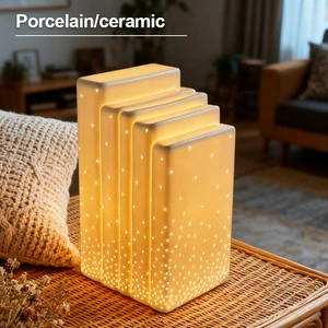 Ceramic Home Decor Table Light Hot Sale Cute Book Warm Light Desk Table Decor Lamp Lighting