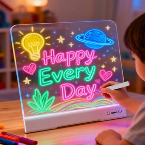 7 Color Dimmable LED Night Light Board Factory Direct Hot Sale USB Type C 5V 1500mAh For Bedroom Decor LED Drawing Board
