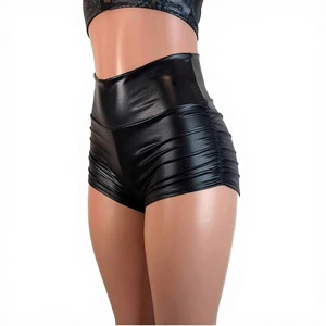 Summer Women's High Plus Size Booty Shorts Elastic Waist Athletic Compression Workout Gym Running Breathable Waterproof Quick