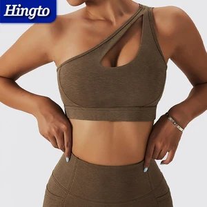 Wholesale Women Sports Bras Plus Size Top Fitness Sports Wear Custom Sexy One Shoulder Workout Sports Bra