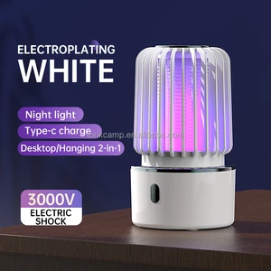 Camping LED Mosquito Killer Lamp Rechargeable Type-C Charging Dimmable Electric Shock Suction Dual-Purpose Aromatherapy Mosquito