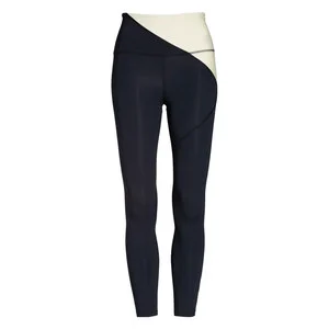 Workout Wear Low MOQ Customized Women Yoga Pants High Quality Elastic Waist Solid Mid Eco-Friendly Breathable Spandex/Polyester