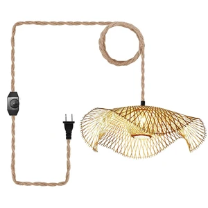 Bamboo ceiling lamp with lotus leaf, Lamps made from handmade materials, home decoration accessories, wholesale.