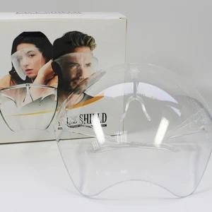 FUYUANDA Clear Plastic Face Shield Visor Mask with Glasses Frame Safety Eye Protection
