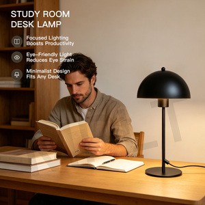 Nordic Style Vintage Dome Table Lamp Warm Ambient Lighting Fixture E27 Base For Hotel Restaurant Home Decoration
