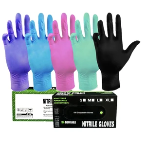 Powder-free Latex-free Cleaning Food Service Manicure Beauty Salon Nail Barbershop Tattoo Nitrile Glove Disposable Nitrile Glove