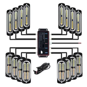 Hot Selling Led Grill Panel Light Auto Parts Car Grille Light Wireless Remote Control Waterproof LED Light for Off Road Vehicles