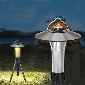 Camping Light Lantern Portable Flashlight USB Rechargeable Stepless Dimming Waterproof For Hiking