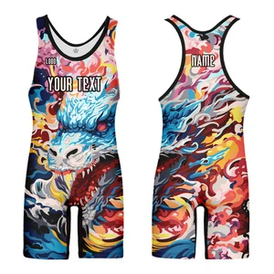Custom Men Women Youth Wrestling Singlet Training Uniform Breathable Athletic Sleeveless Jumpsuit Design Your Pattern