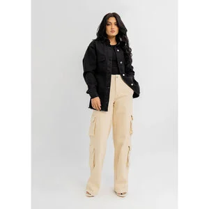 Wholesale Plus Size Women's Coats & Denim Jackets Custom Winter 2025 Fashionable Button-Up Jean Jackets