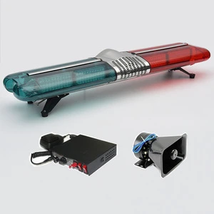 Biaochi 47'' 120cm Green Red Led Traffic Warning Light Bar Emergency Strobe Car Truck Roof Siren Horn Speaker Charger Model