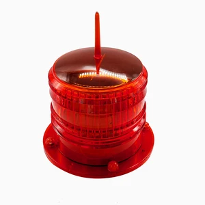 High-efficiency Solar-powered Aviation Obstruction Light Bright Red LED for All High-altitude Structures
