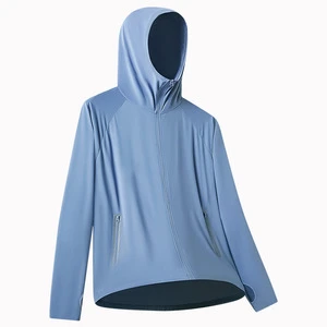 Ice Silk Woven Thin Hooded Lightweight Breathable UV Quick Dry Travel Men's Sunscreen Windbreaker Summer Sun Protection Clothes