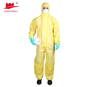 CE Antistatic CAT III TYPE 3 Disposable Coverall PE Coated PP Microporous Protection Coverall, Safety Suit Overall
