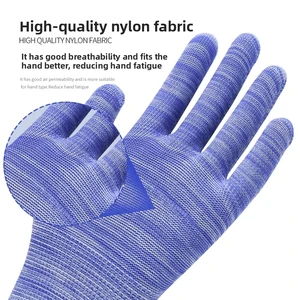 Low Price Dotted Nylon Yarn Puncture-Resistant 12 oz Protective Safety Gloves for Construction