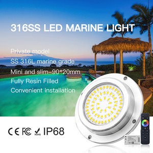 Huaxia Private Model 24V 316 Stainless Steel Swimming Pool LED Underwater Pool Lamp Boat LED Yacht Maine Light
